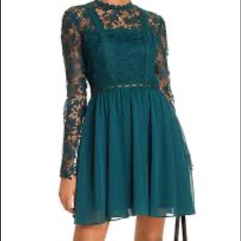 Aqua Dress Lace Emerald green size large